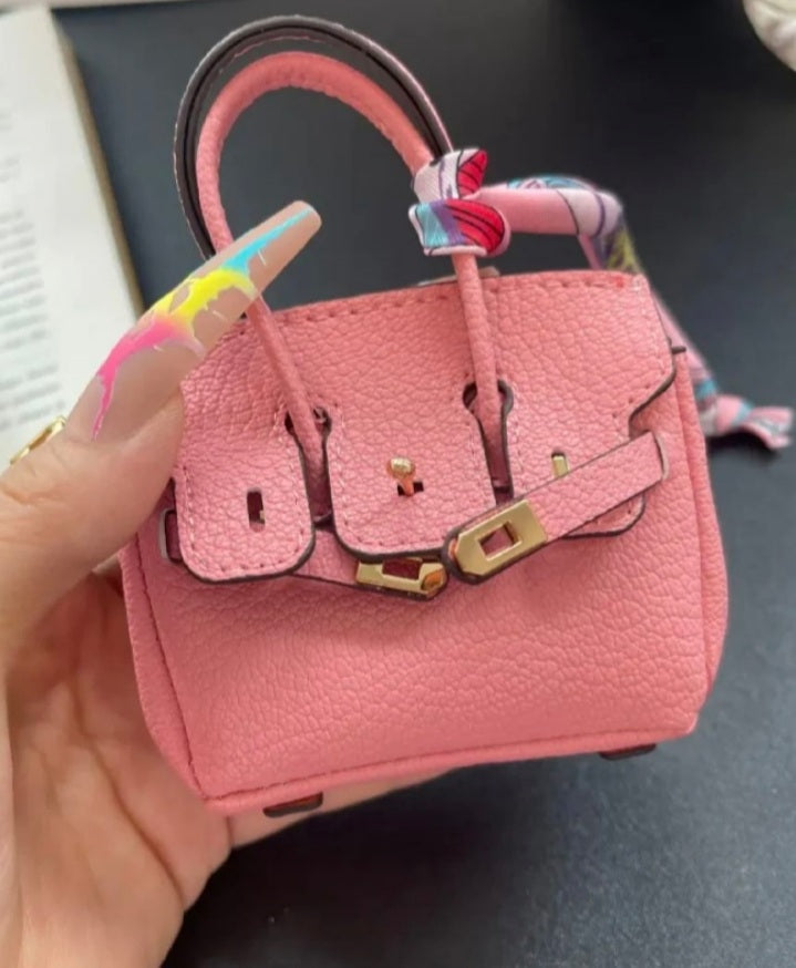 Mini Birkin-Inspired Handbag Charm Accessory with Gift Box