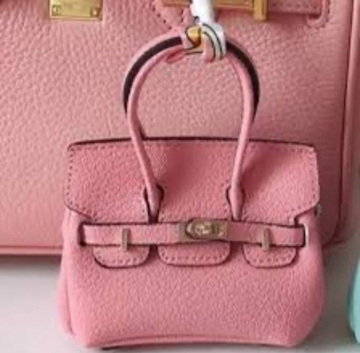 Mini Birkin-Inspired Handbag Charm Accessory with Gift Box