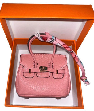 Mini Birkin-Inspired Handbag Charm Accessory with Gift Box